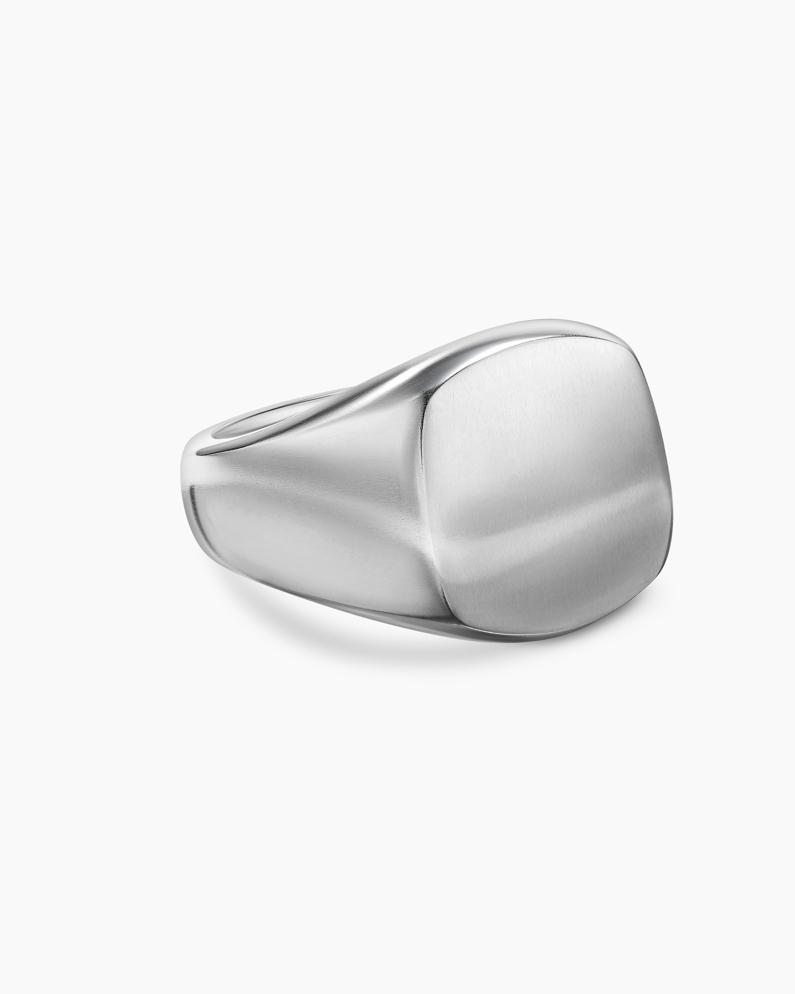 Silver Steel Rings Stainless Steel Signet Ring Rings for Men Set