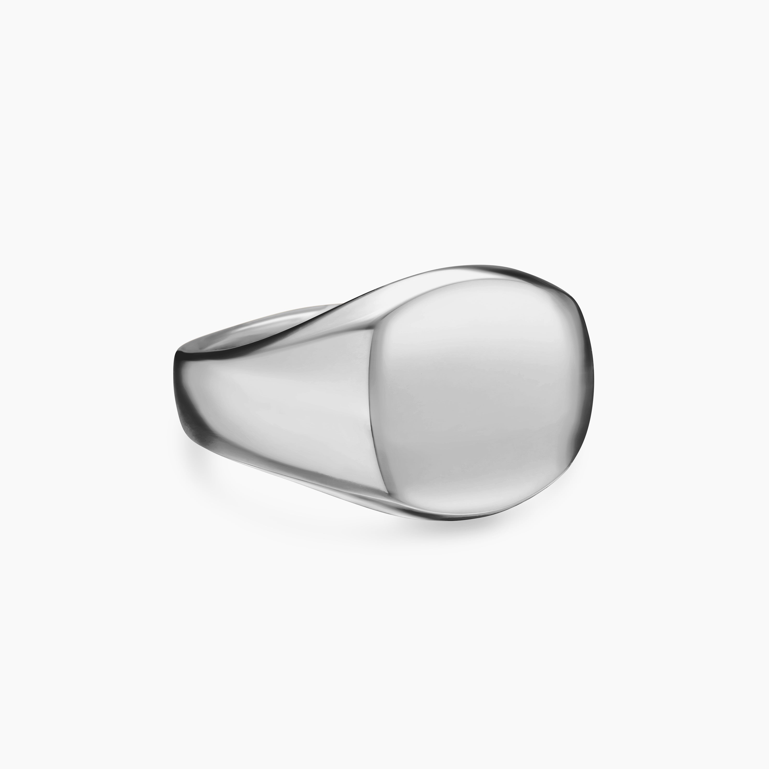 Mens Streamline Pinky Ring in Sterling Silver, 14mm