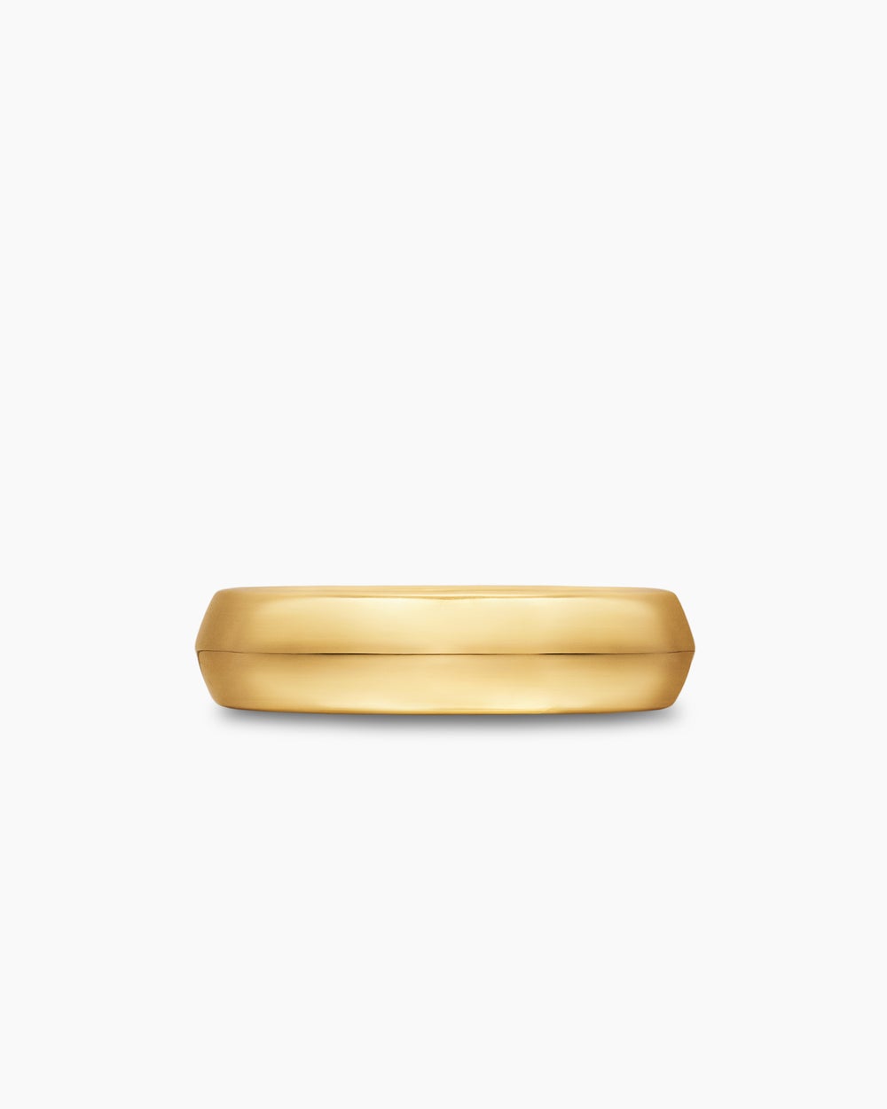 Mens Knife Edge Band Ring in 18K Yellow Gold, 6mm