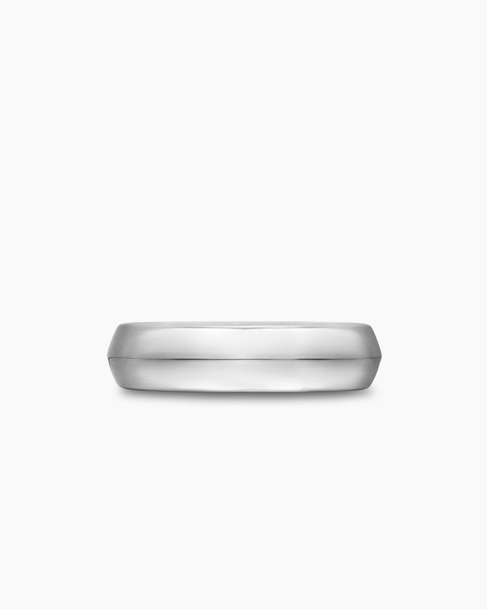 Mens Knife Edge Band Ring in Platinum, 6mm