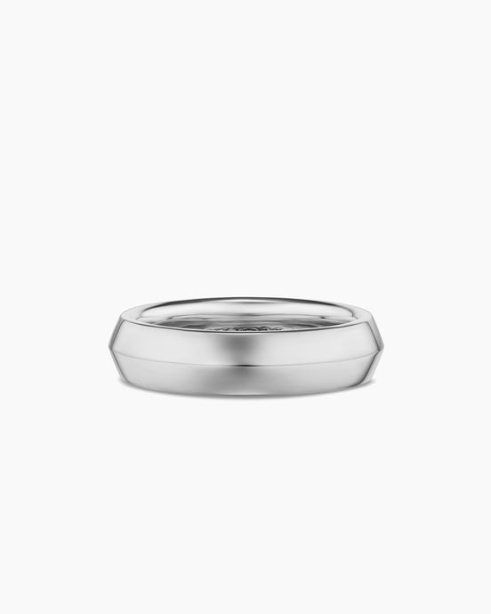 Knife Edge Band Ring in Platinum, 6mm