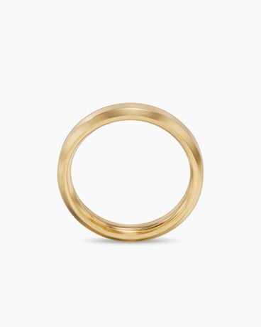 Beveled Band Ring in 18K Yellow Gold, 4mm