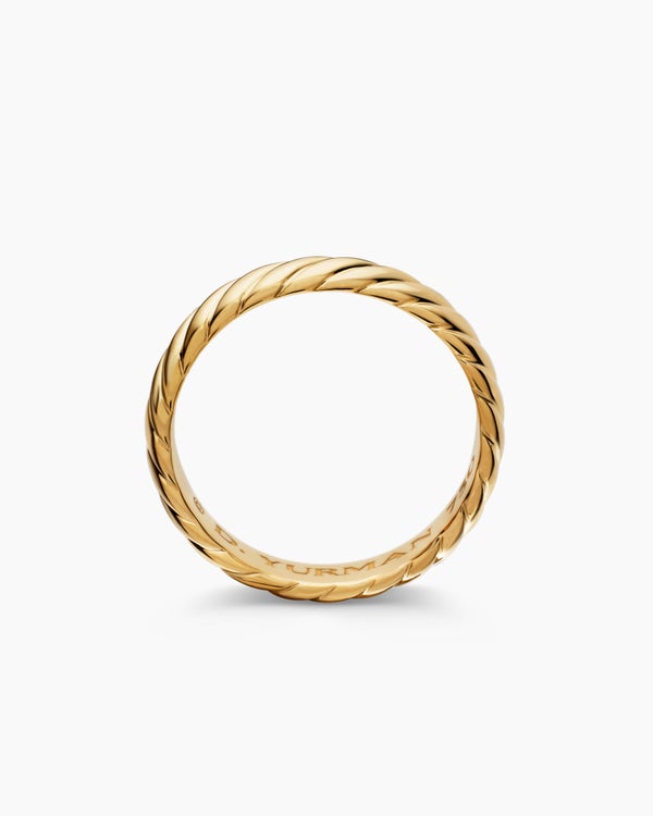 Cable Band Ring in 18K Yellow Gold, 5mm