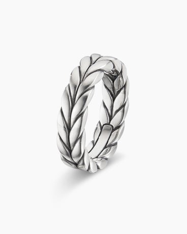 Chevron Band Ring in Sterling Silver, 6mm