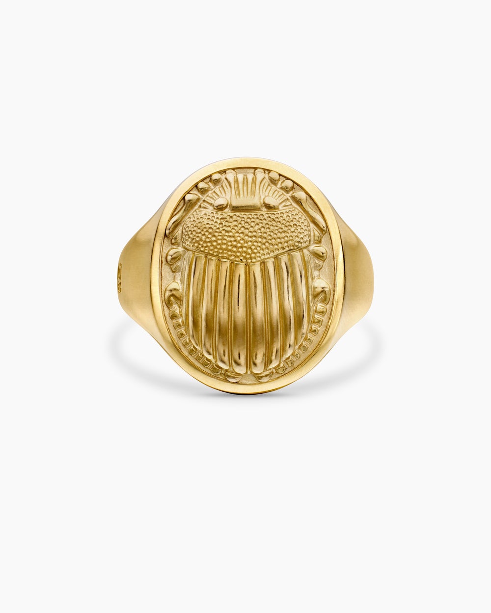 Mens Petrvs Scarab Signet Ring in 18K Yellow Gold, 21.5mm