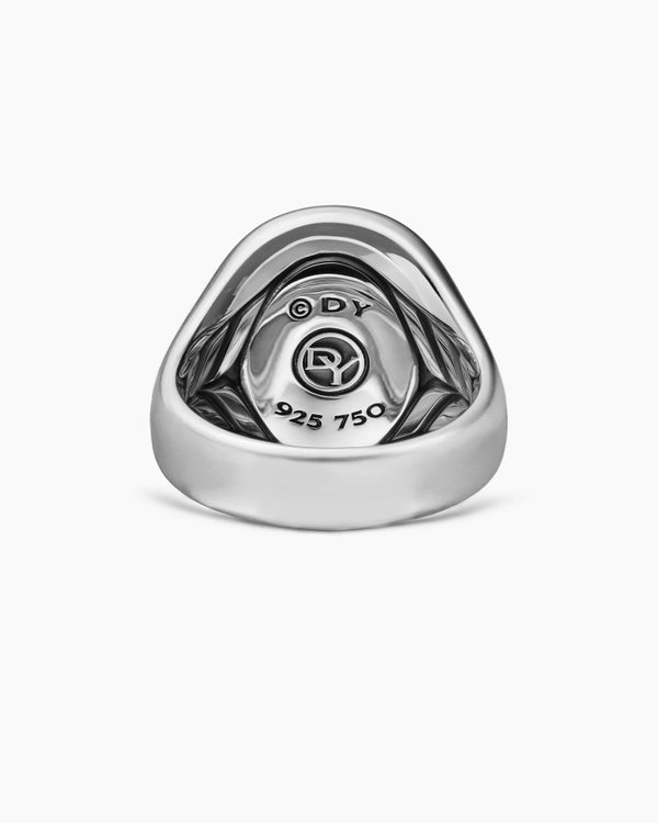 Petrvs® Scarab Signet Ring in Sterling Silver with 18K Yellow Gold, 21.5mm