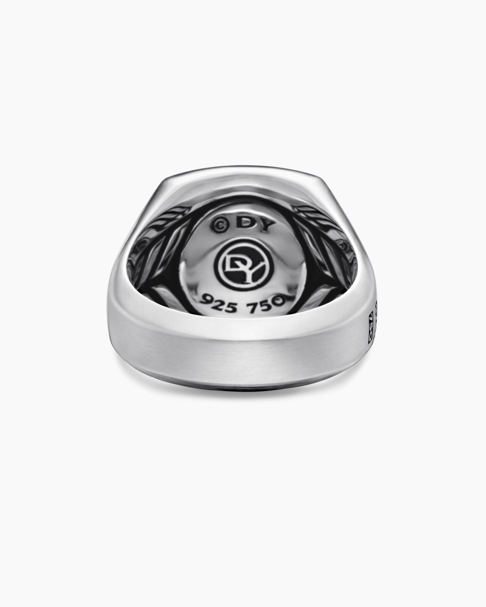 Mens Petrvs Horse Signet Ring in Sterling Silver with 18K Yellow Gold, 18.3mm