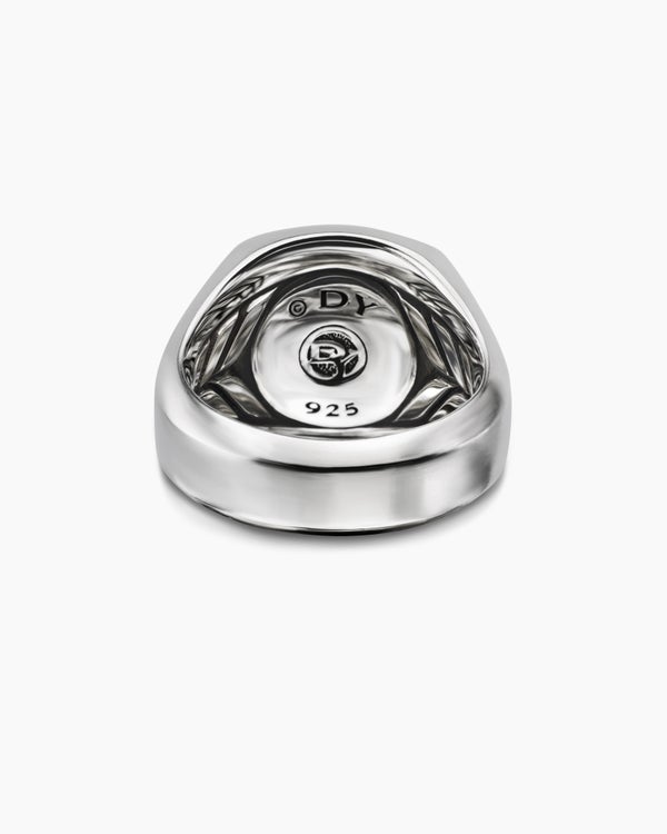 Bague chevalière cheval Petrvs® en argent sterling avec agate rayée, 18,3 mm