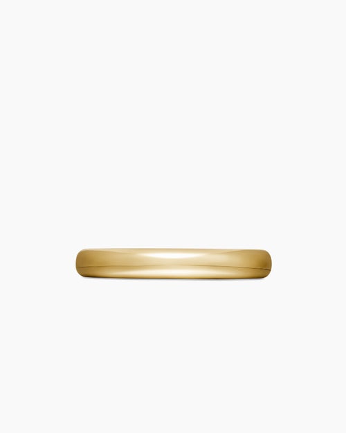 Mens DY Classic Band Ring in 18K Yellow Gold, 3.5mm