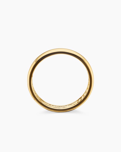 Mens DY Classic Band Ring in 18K Yellow Gold, 3.5mm