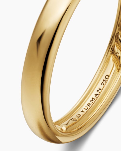 Mens DY Classic Band Ring in 18K Yellow Gold, 3.5mm