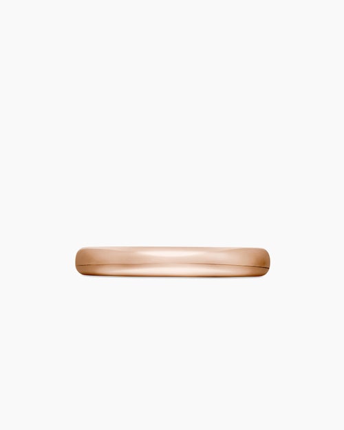 Mens DY Classic Band Ring in 18K Rose Gold, 3.5mm