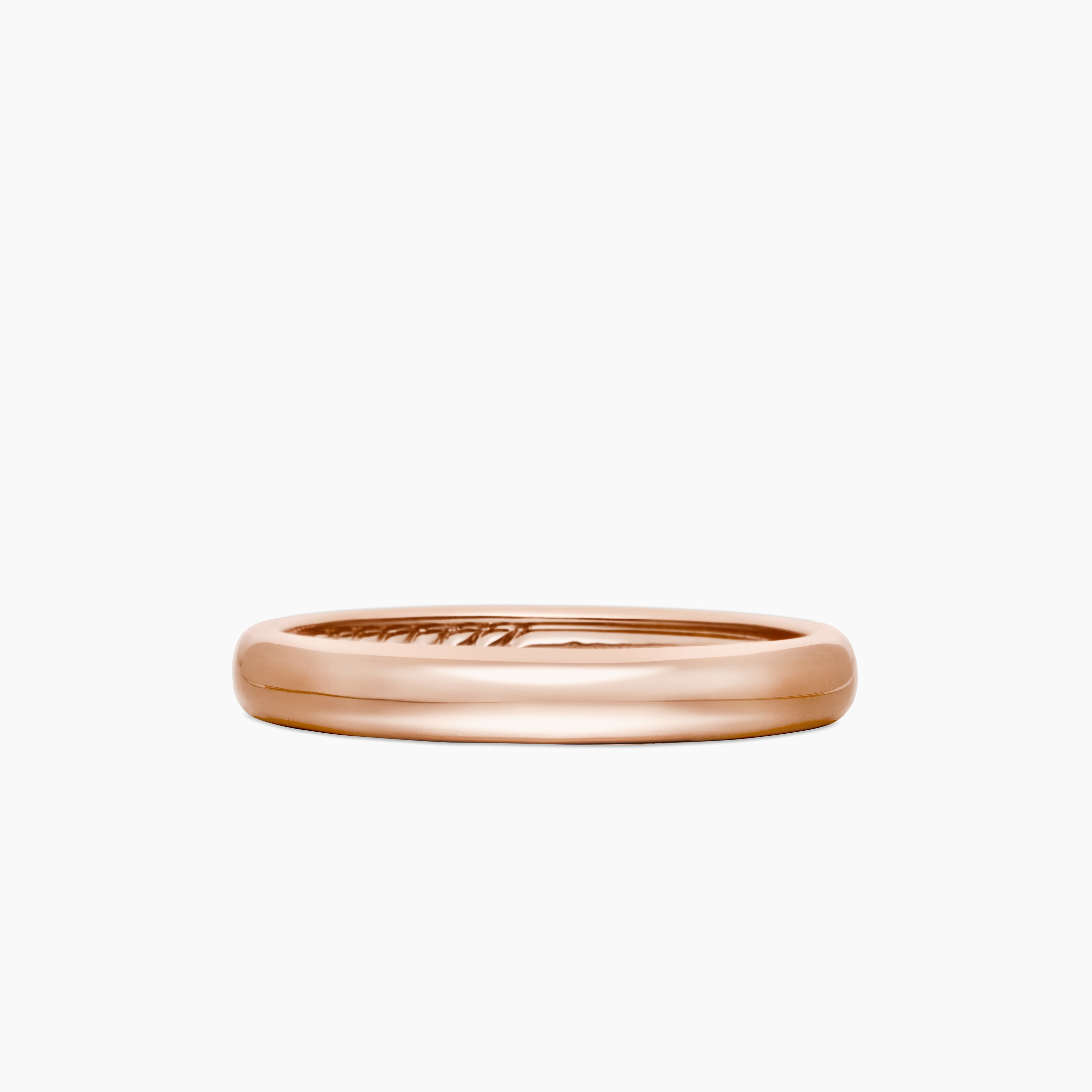 Mens DY Classic Band Ring in 18K Rose Gold, 3.5mm