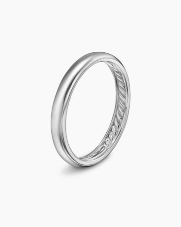 DY Classic Band Ring in 18K White Gold, 3.5mm