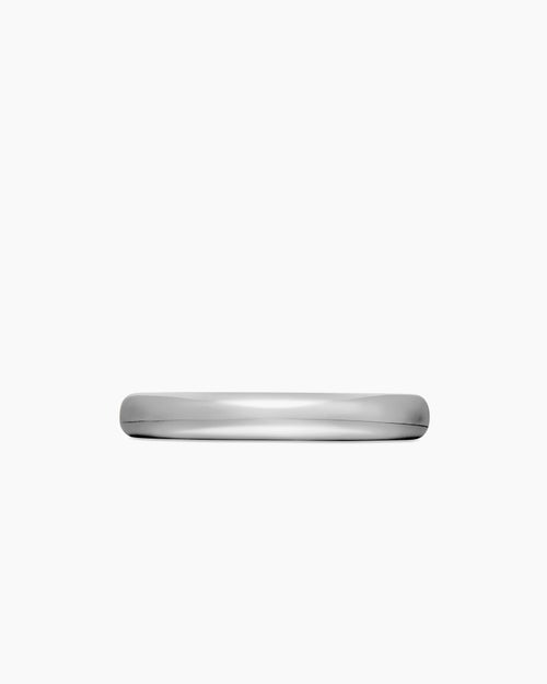 Mens DY Classic Band Ring in 18K White Gold, 3.5mm