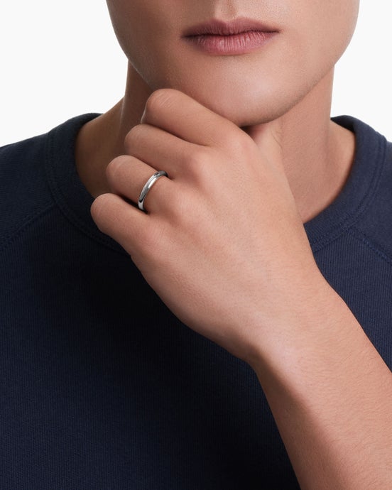 DY Classic Band Ring in 18K White Gold, 3.5mm