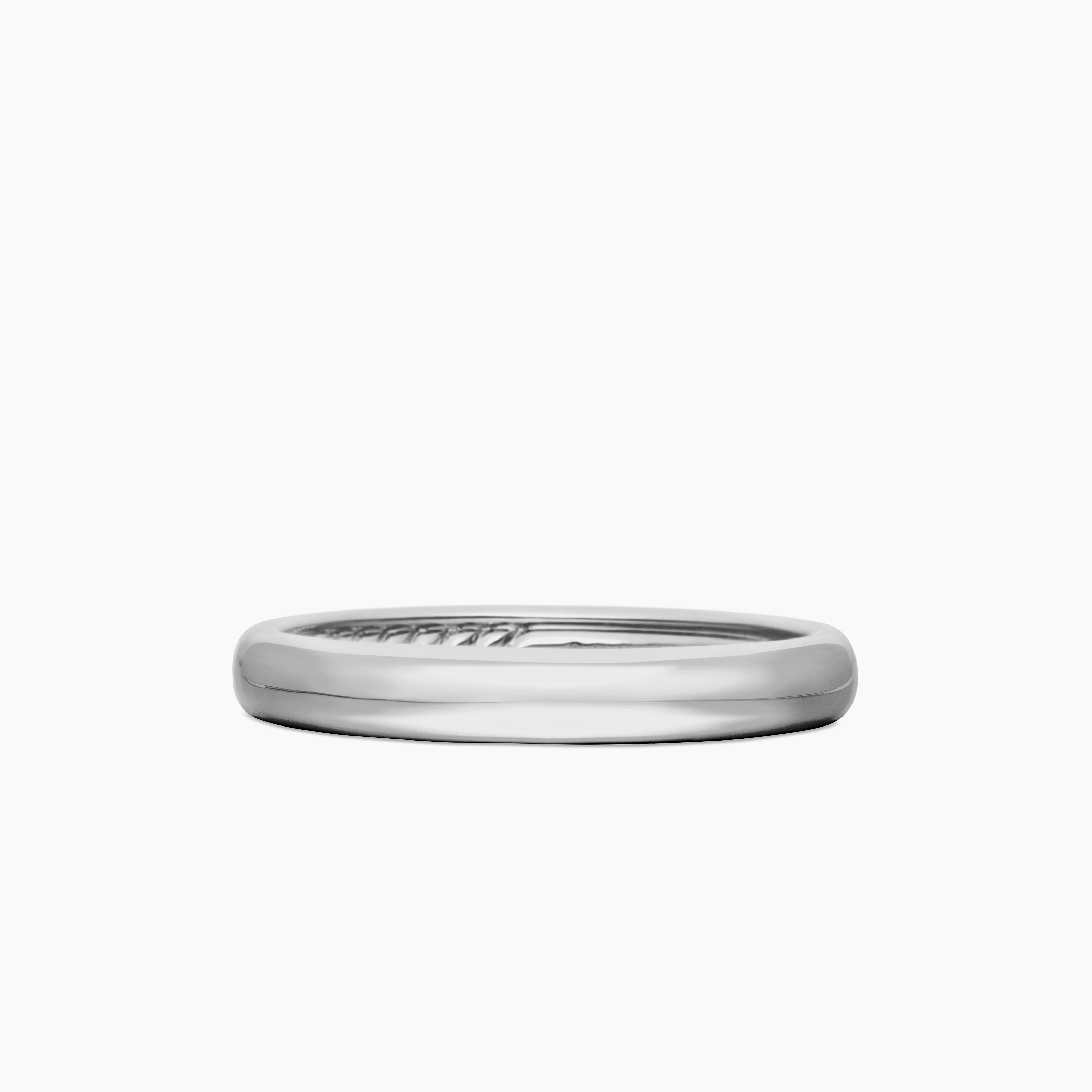 Mens DY Classic Band Ring in Platinum, 3.5mm