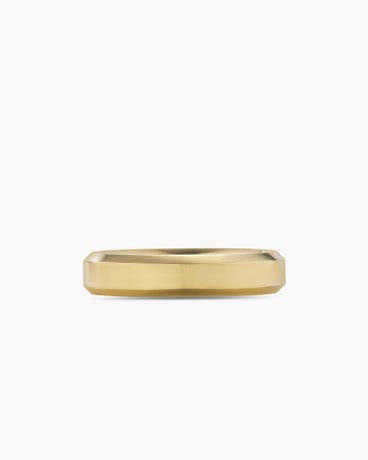 Beveled Band Ring in 18K Yellow Gold, 6mm