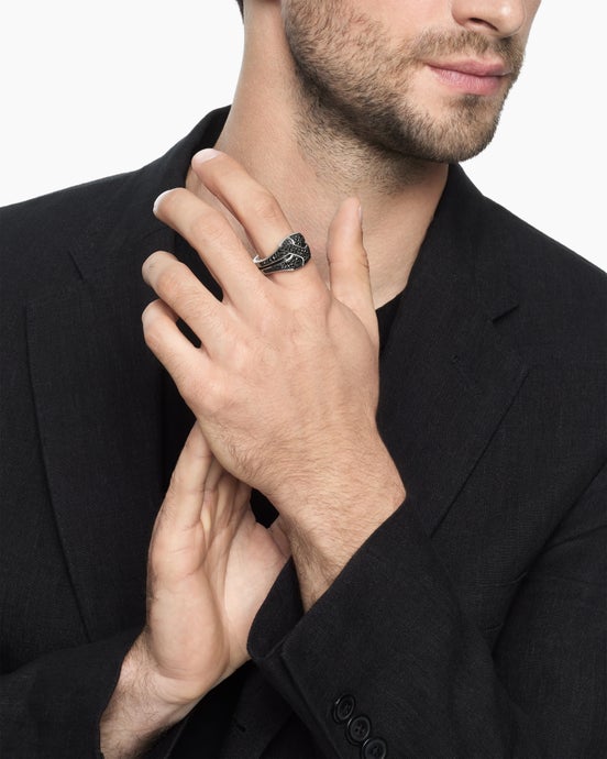 Armory Signet Ring in Sterling Silver, 16mm