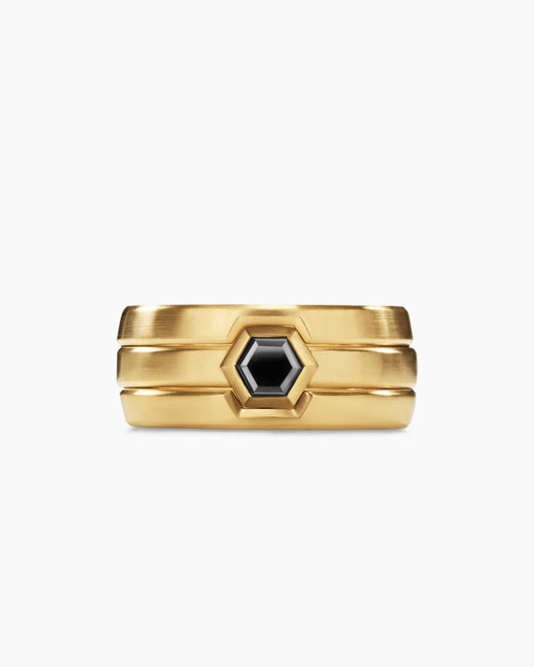 Nesting Band Ring in 18K Yellow Gold with Diamond, 10mm
