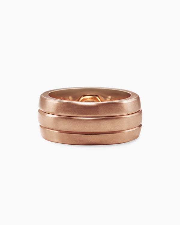 Nesting Band Ring in 18K Rose Gold with Diamond, 10mm