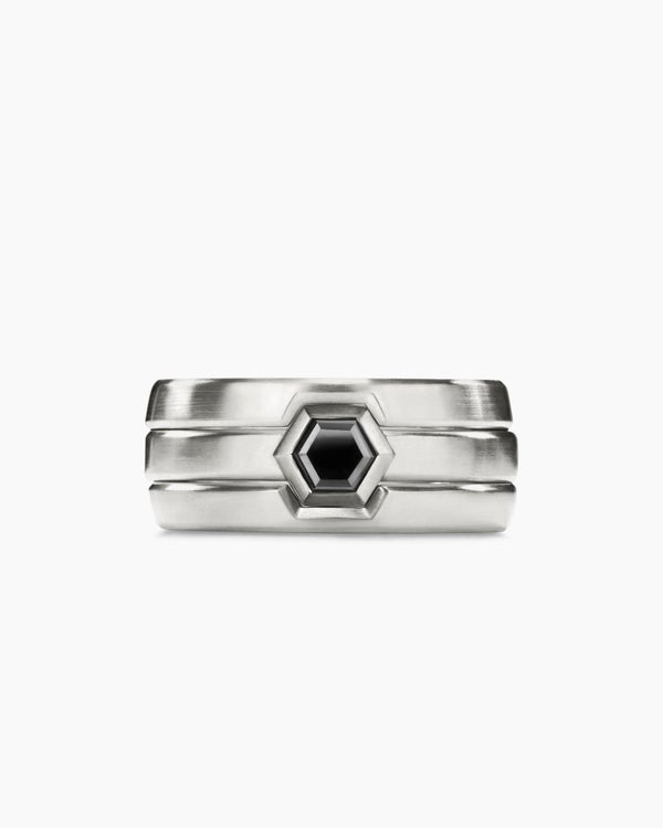 Nesting Band Ring in Platinum with Diamond, 10mm