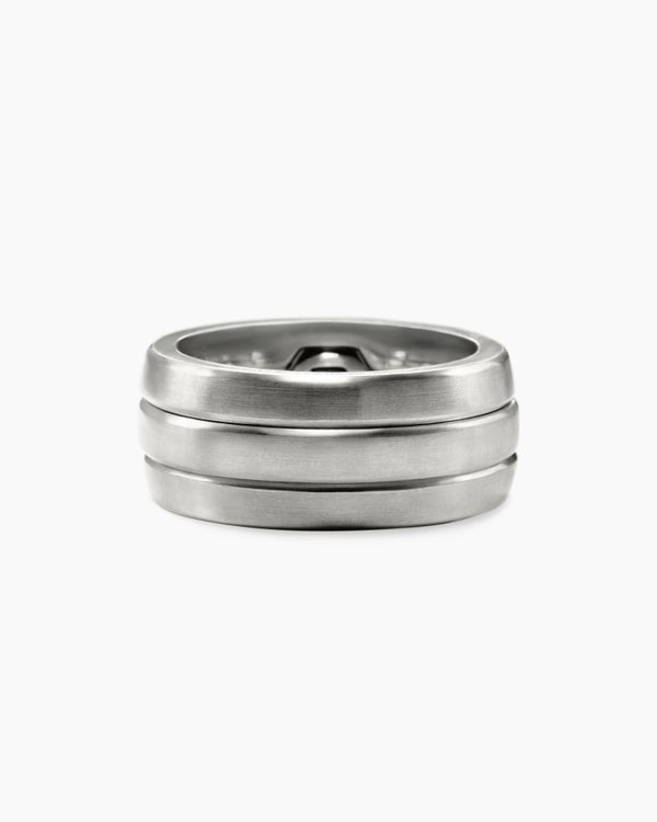 Nesting Band Ring in Platinum with Diamond, 10mm