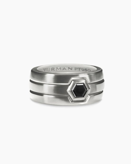 Nesting Band Ring in Platinum with Diamond, 10mm