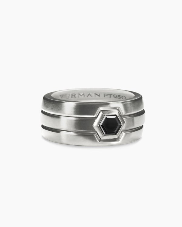 Nesting Band Ring in Platinum with Diamond, 10mm