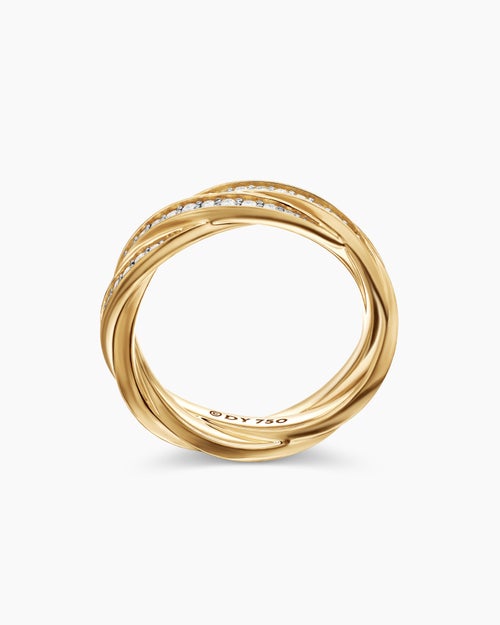 Mens DY Helios Band Ring in 18K Yellow Gold, 6mm