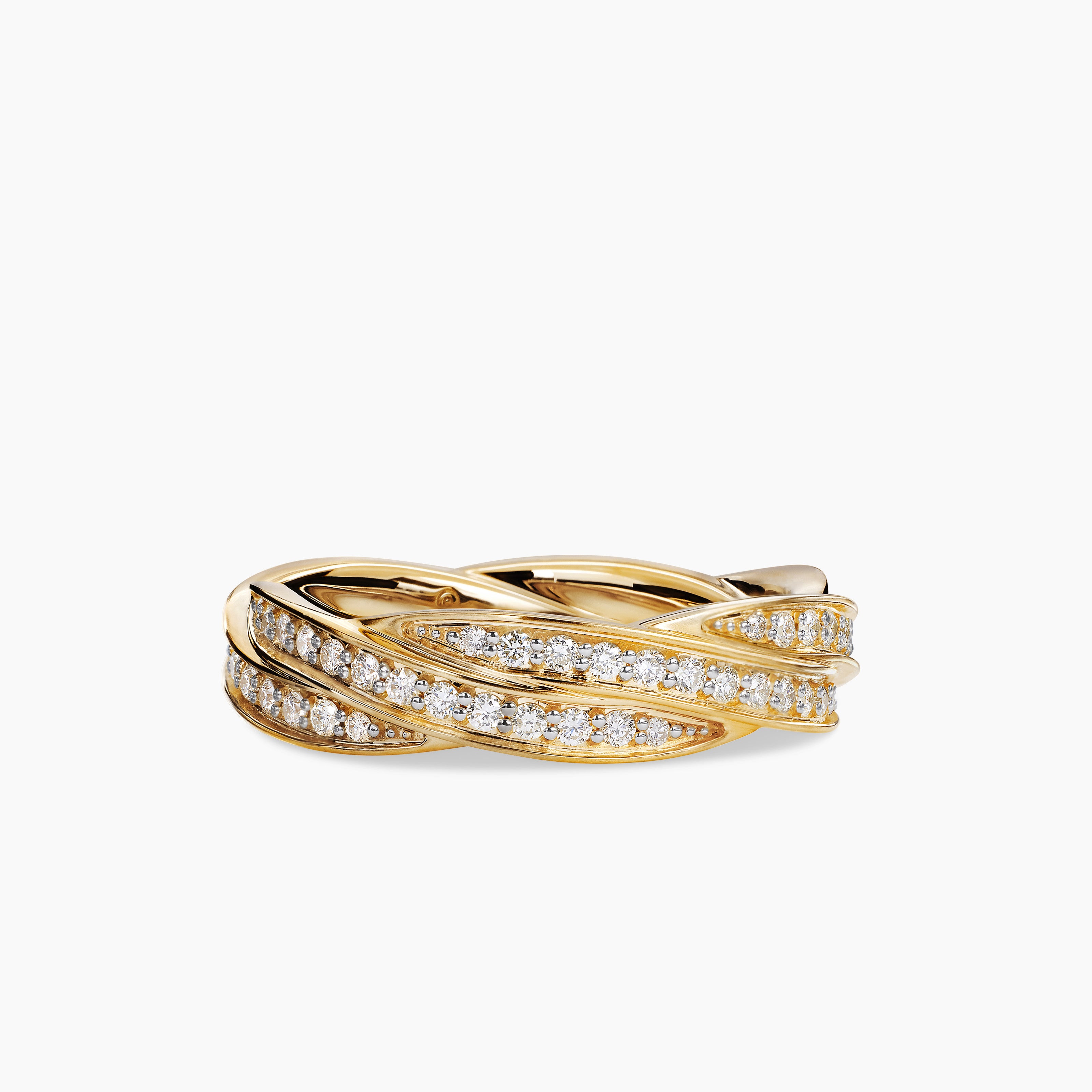 Mens DY Helios Band Ring in 18K Yellow Gold, 6mm