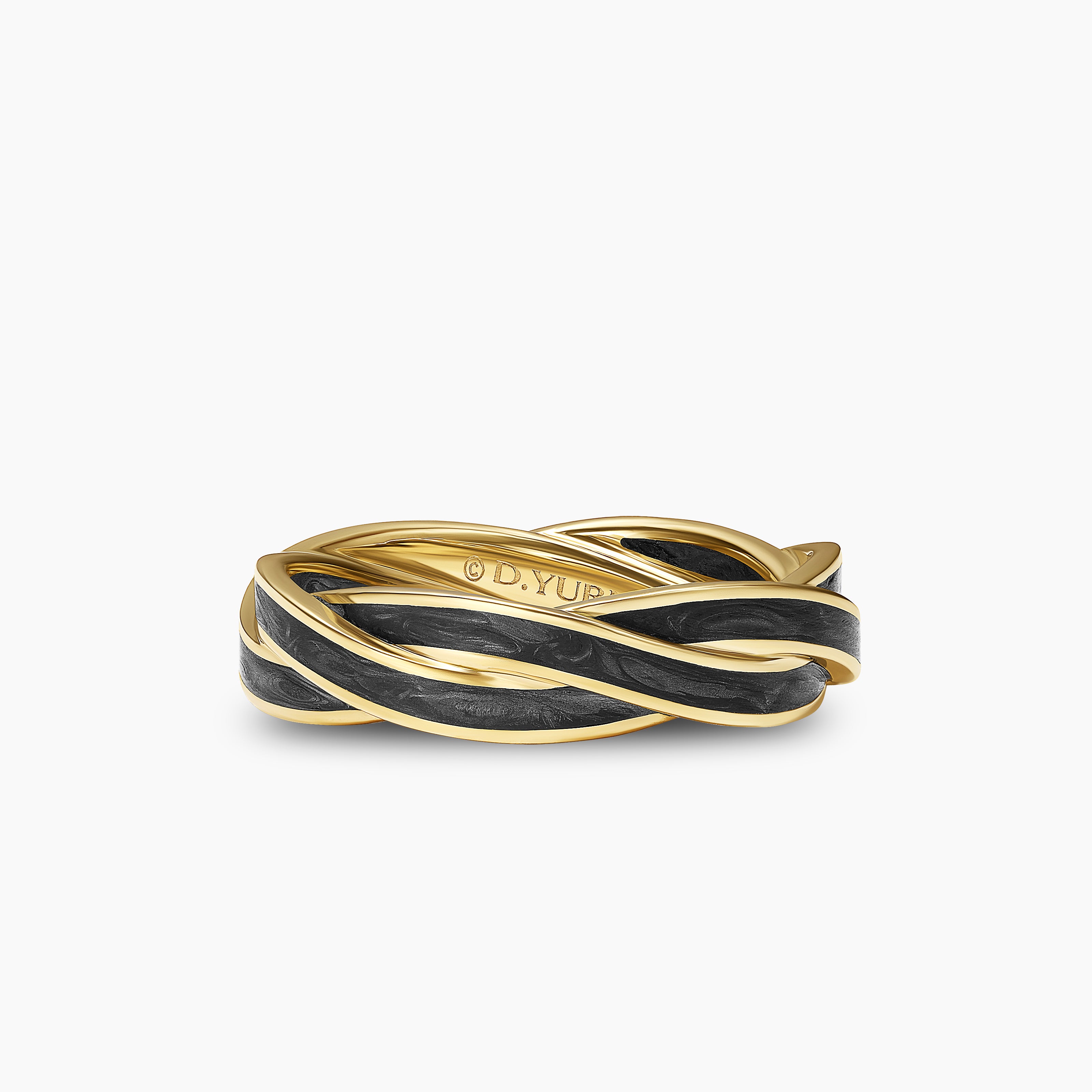 Mens DY Helios Band Ring in 18K Yellow Gold, 6mm