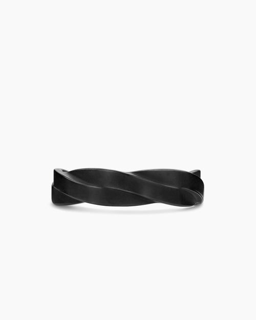 Mens DY Helios™ Band Ring in Black Titanium, 6mm