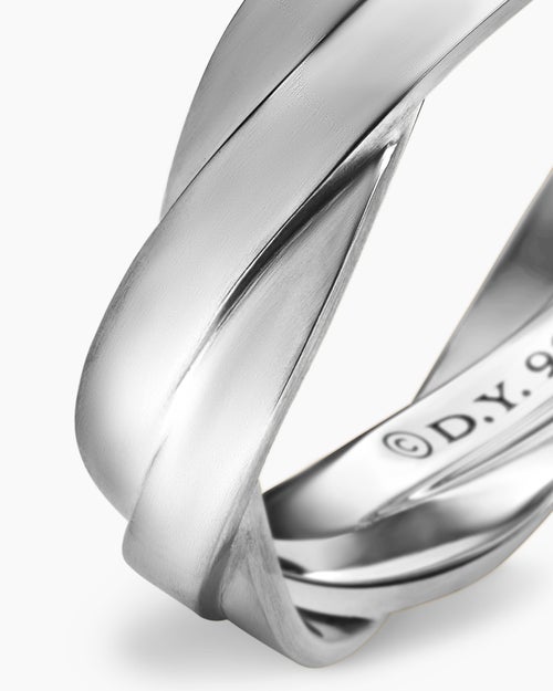 Mens DY Helios Band Ring in Sterling Silver, 6mm