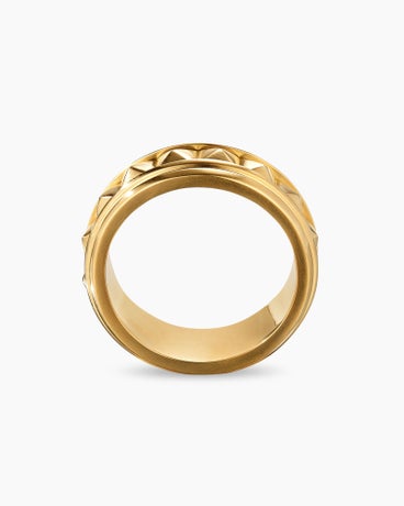 Pyramid Band Ring in 18K Yellow Gold, 8mm