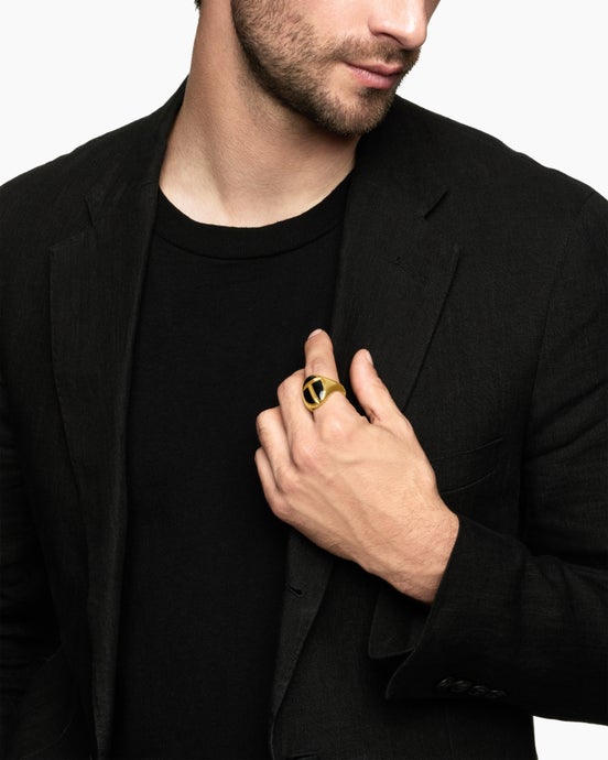 Cairo Signet Ring in 18K Yellow Gold, 23.6mm