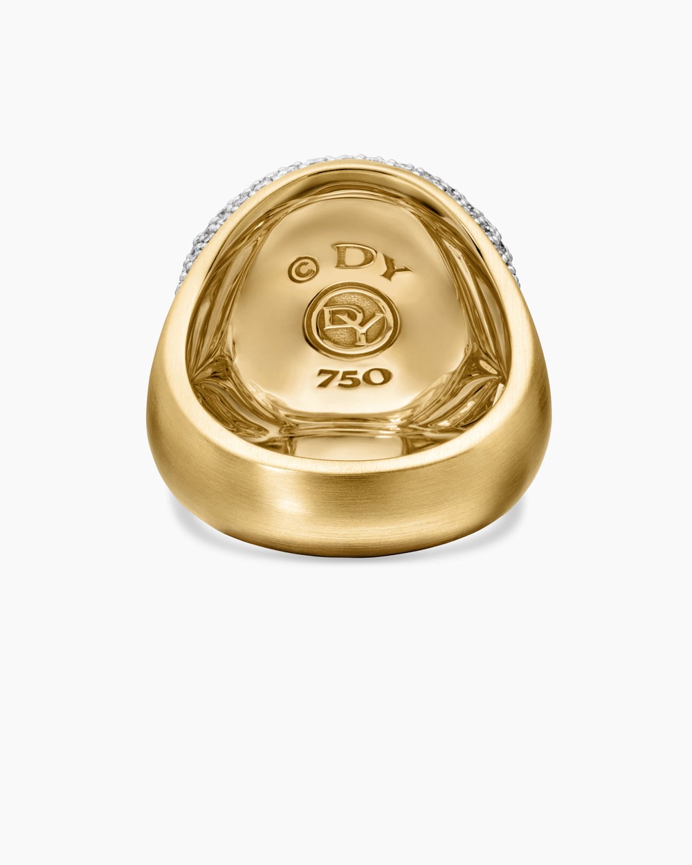 Mens Memento Mori Skull Ring in 18K Yellow Gold, 26mm