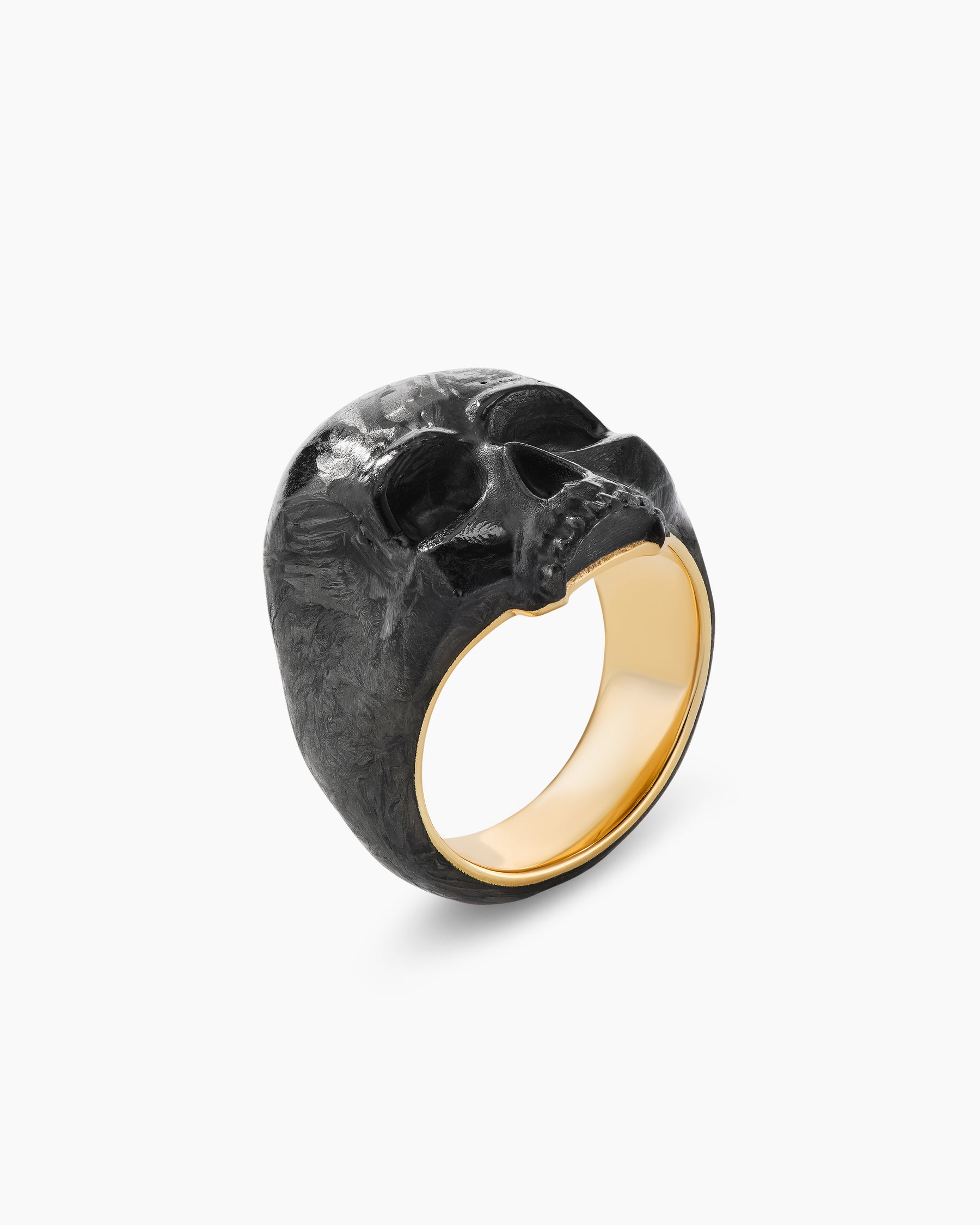 Valentino Crowned Skull Brass Dark Gold Fume Ring