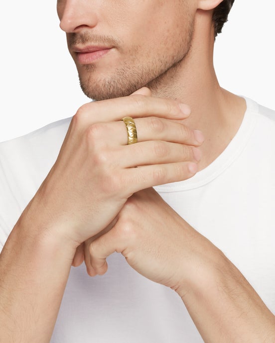 Cairo Wrap Band Ring in 18K Yellow Gold, 8mm