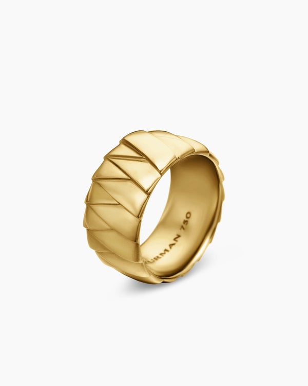 Cairo Wrap Band Ring in 18K Yellow Gold, 12mm