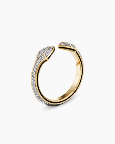 Armoury® Bypass Band Ring in 18K Yellow Gold with Diamonds, 7.4mm