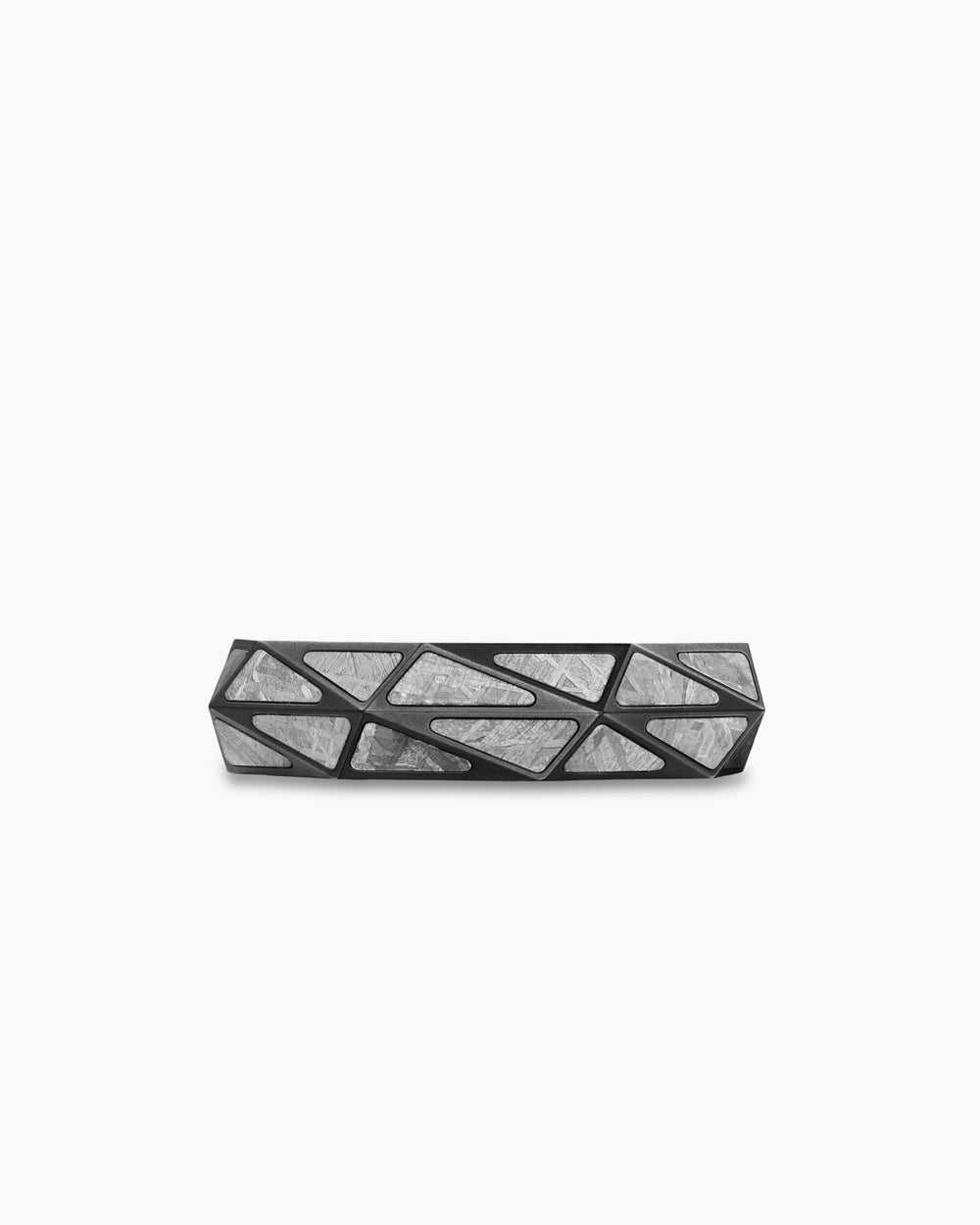 Anneau Faceted en titane noir, 6,2 mm hommes
