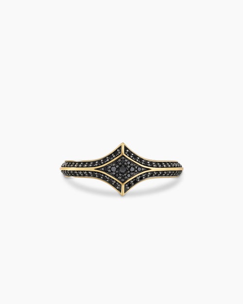 Mens Armory Stack Ring in 18K Yellow Gold, 10.8mm