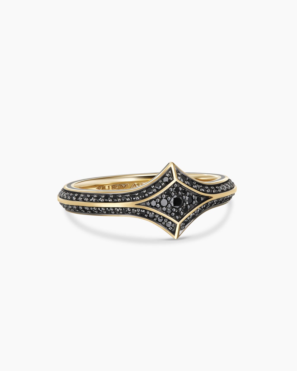Mens Armory Stack Ring in 18K Yellow Gold, 10.8mm