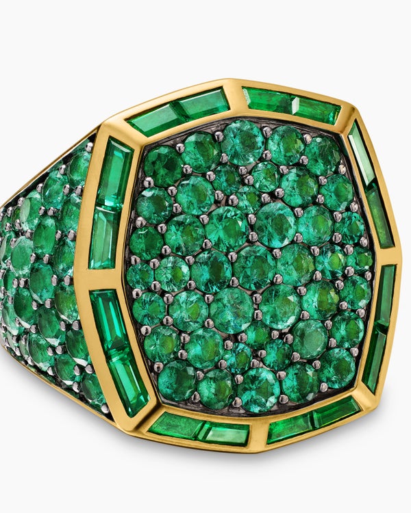 Streamline Signet Ring in 18K Yellow Gold, 25mm