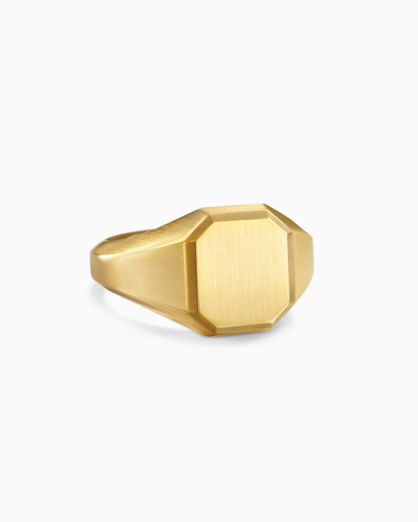 Streamline Signet Ring in 18K Yellow Gold, 14mm