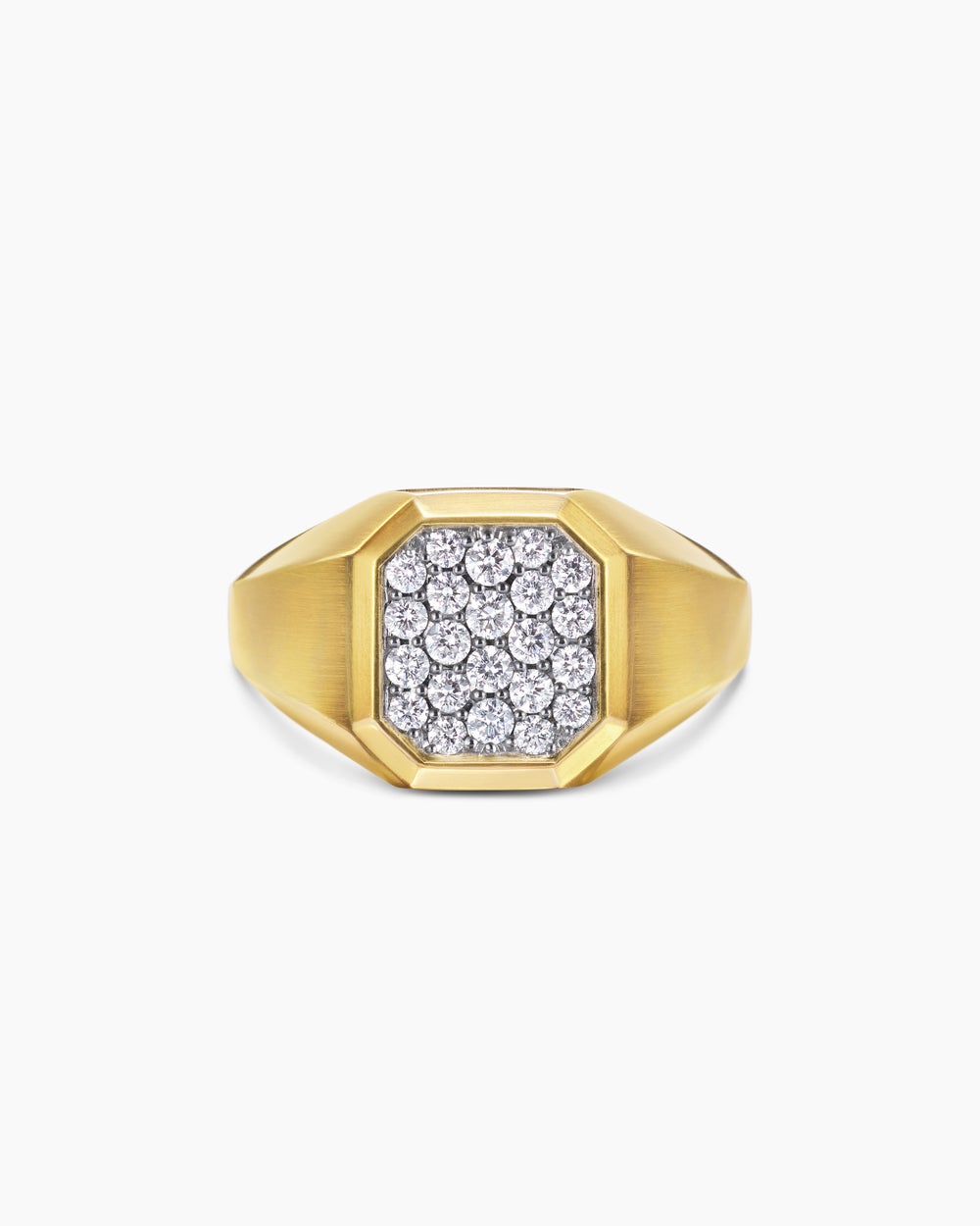 Chevalière Streamline en or jaune 18 carats, 14 mm hommes