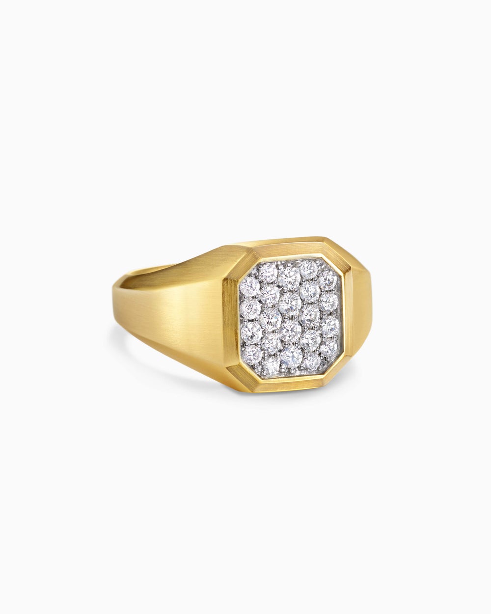 Chevalière Streamline en or jaune 18 carats, 14 mm hommes