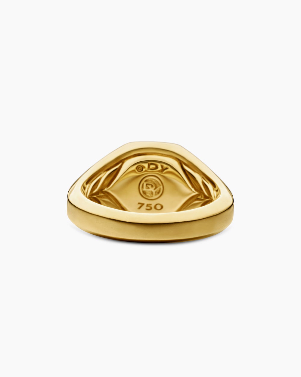 Mens Streamline Signet Ring in 18ct Yellow Gold, 14mm