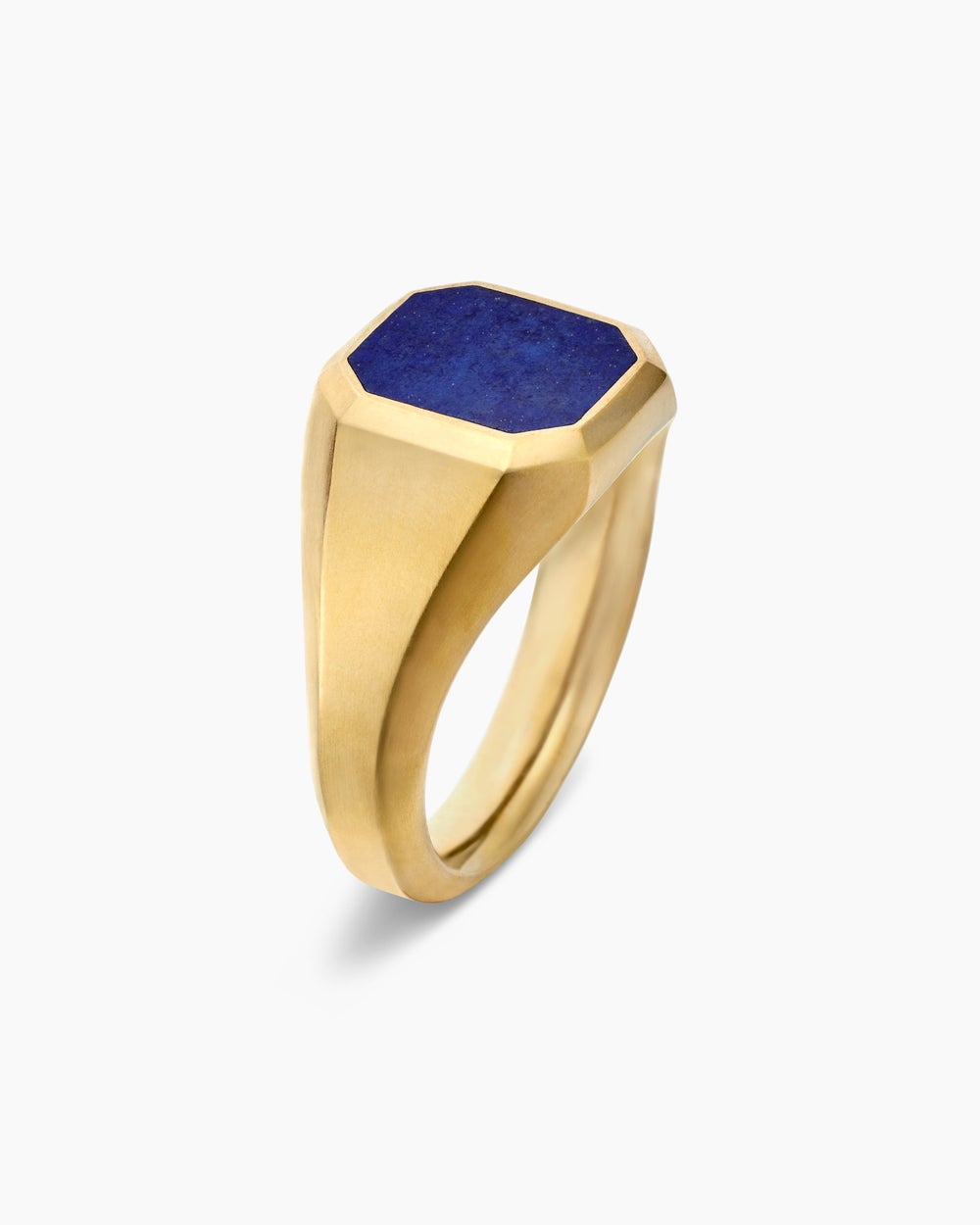 Mens Streamline Signet Ring in 18ct Yellow Gold, 14mm